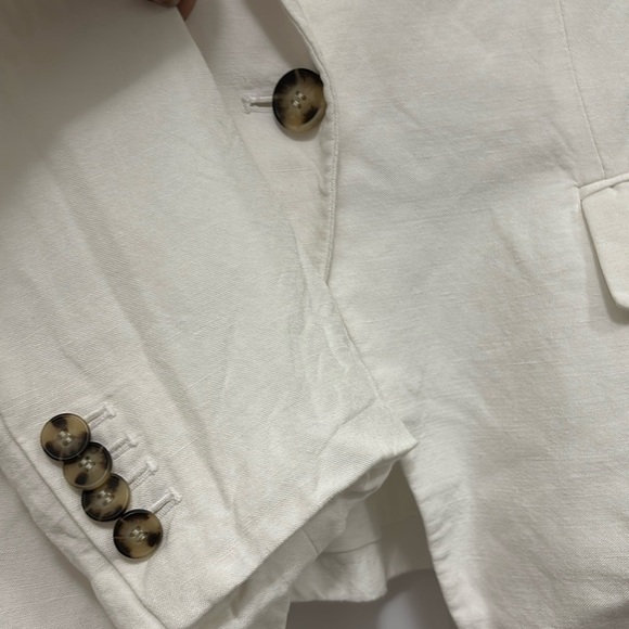 Club Monaco White Linen Blazer size 6 - Picture 4 of 4